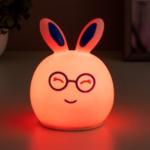 Настольный светильник "Зайчик" 1Вт 3хAАА Белый RGB фото Настольный светильник "Зайчик" 1Вт 3хAАА Белый RGB картинка